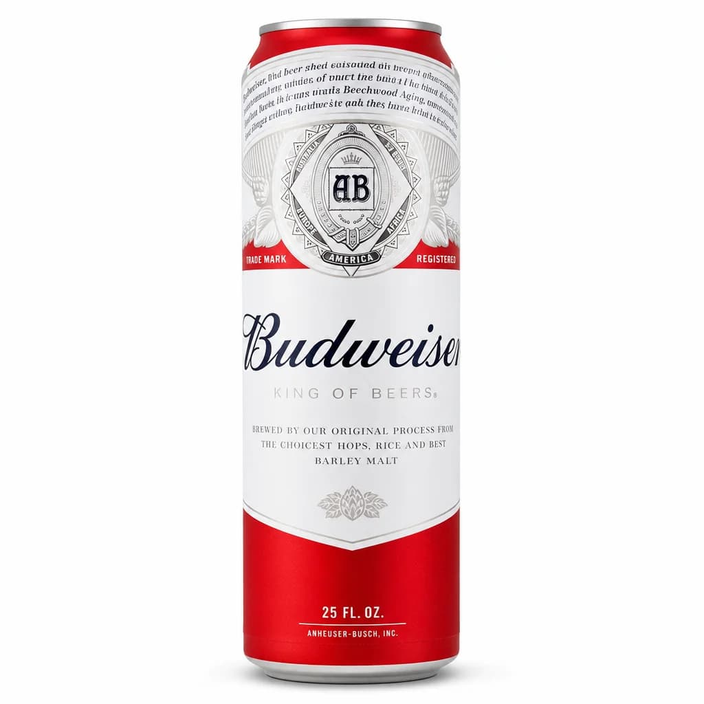 Budweiser 25 Oz Can - Classic American Lager thumbnail 1