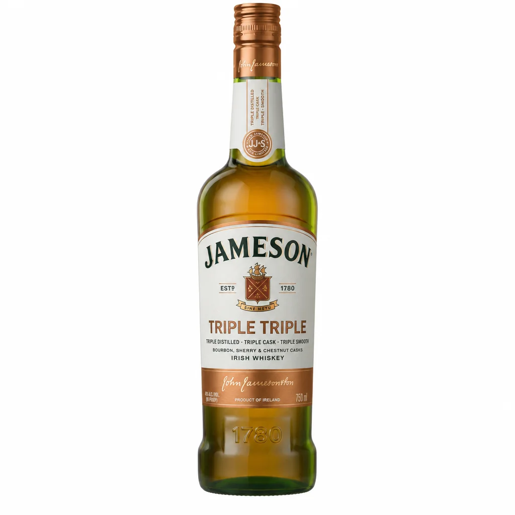Jameson Triple Triple 750ml | Triple Distilled Irish Whiskey thumbnail 1