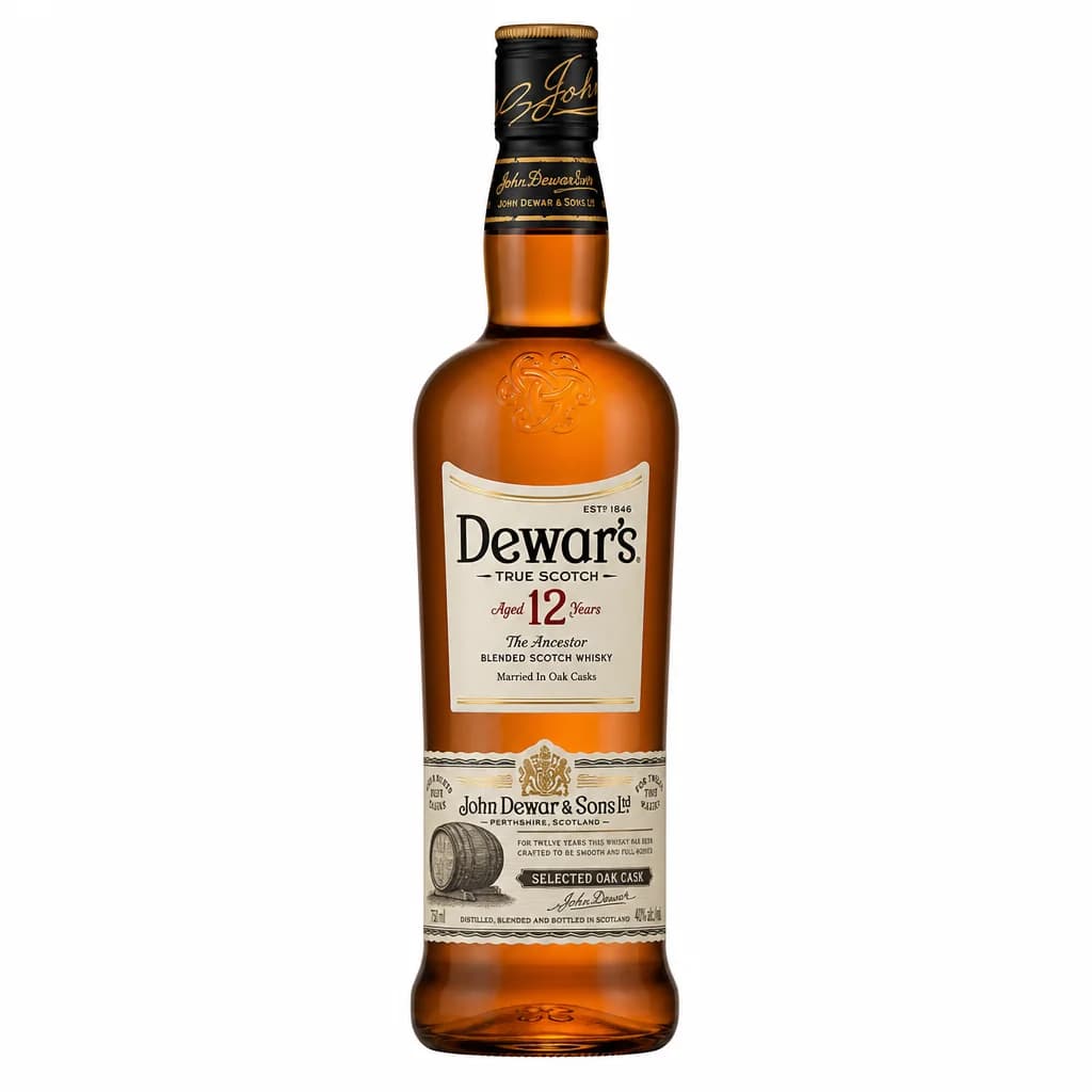 Dewar's 12 Year Blended Scotch 750ml | Aged Whisky thumbnail 1
