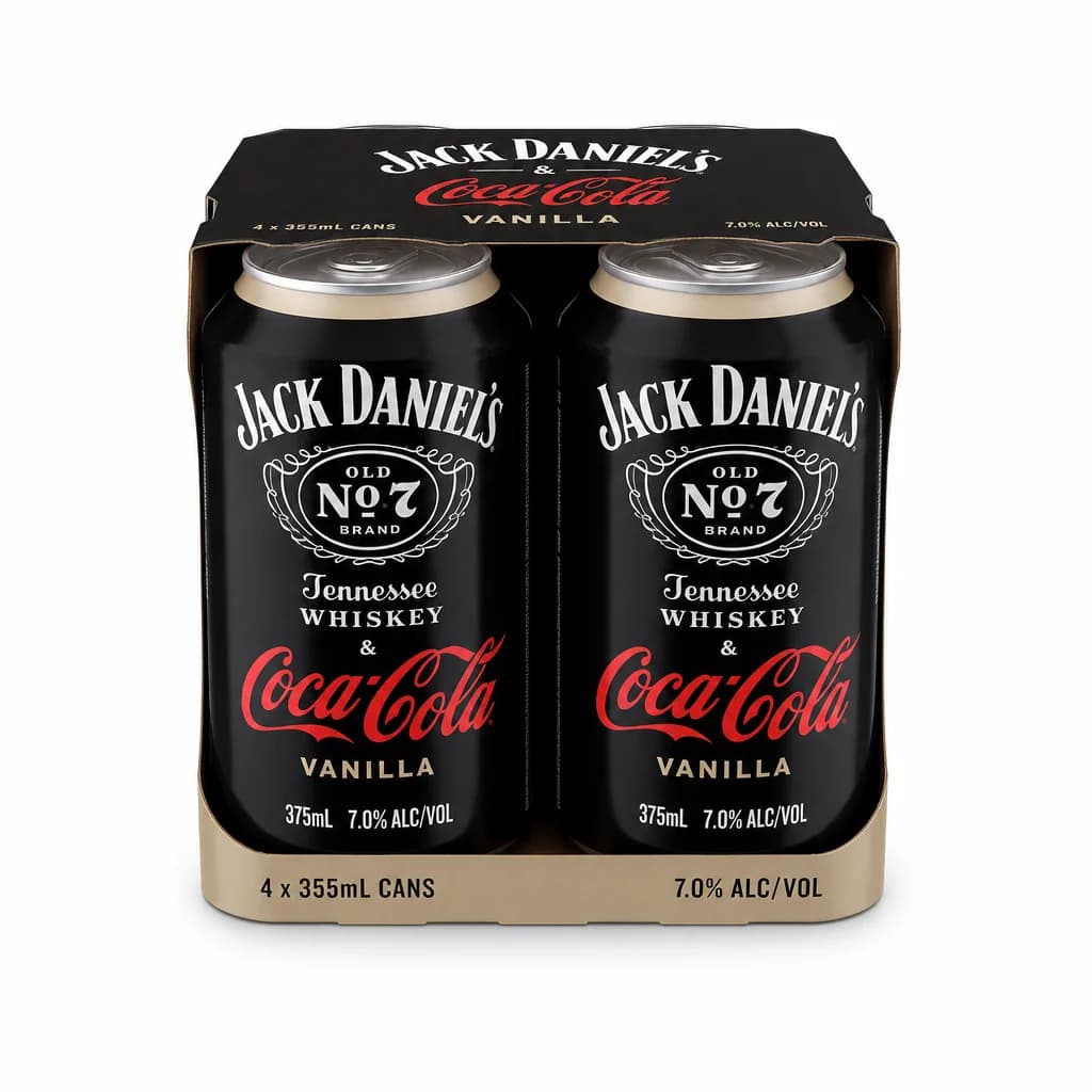 Jack Daniel's Vanilla Coca-Cola 4-Pack 355ml thumbnail 1