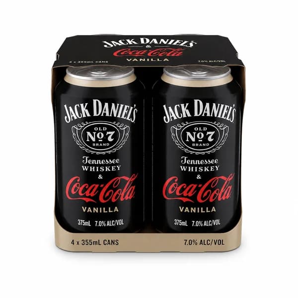 Jack Daniel's Vanilla Coca-Cola 4-Pack