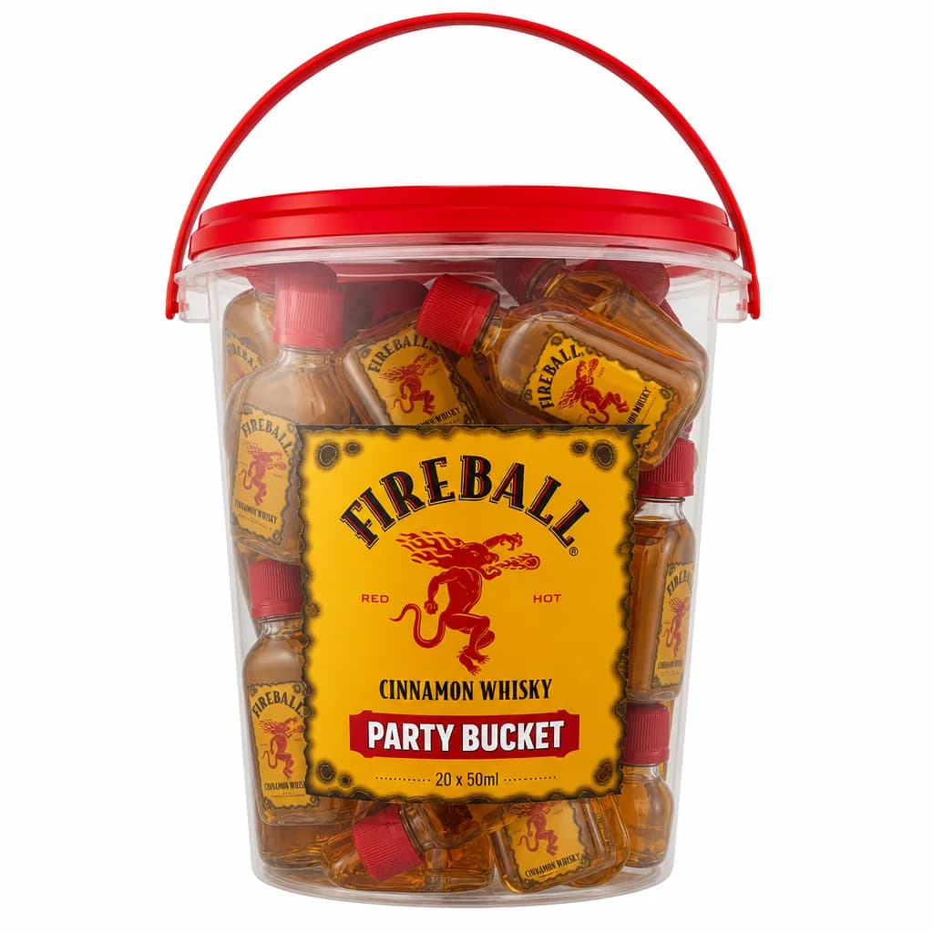 Fireball Party Bucket 50ml | Cinnamon Whisky Shots thumbnail 1