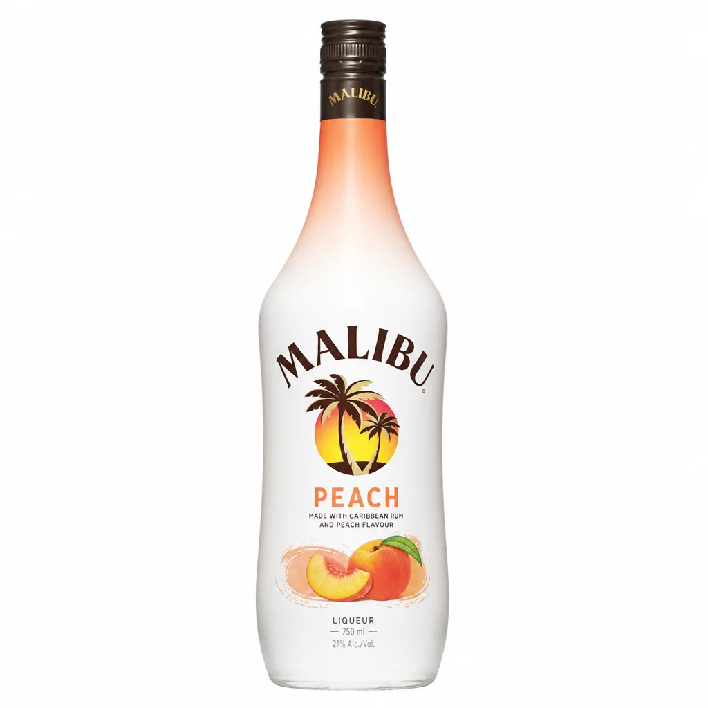 Malibu Peach 750ml | Peach Flavored Rum Liqueur thumbnail 1