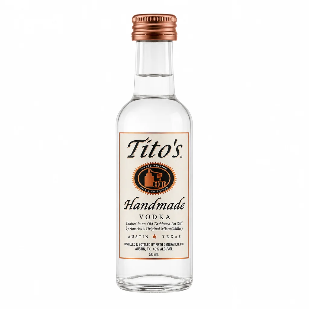 Tito's Handmade Vodka 50ml Mini Bottle thumbnail 1