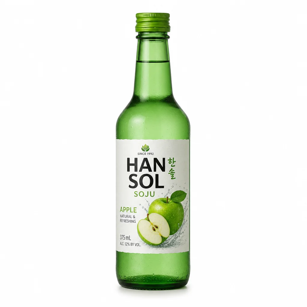 Hansol Soju Apple 375ml | Flavored Korean Soju thumbnail 1