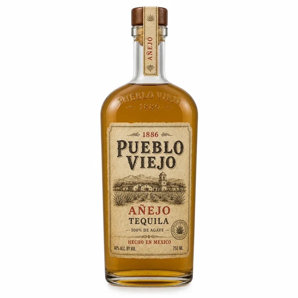 Pueblo Viejo Anejo Tequila 750ml | 100% Agave thumbnail 1