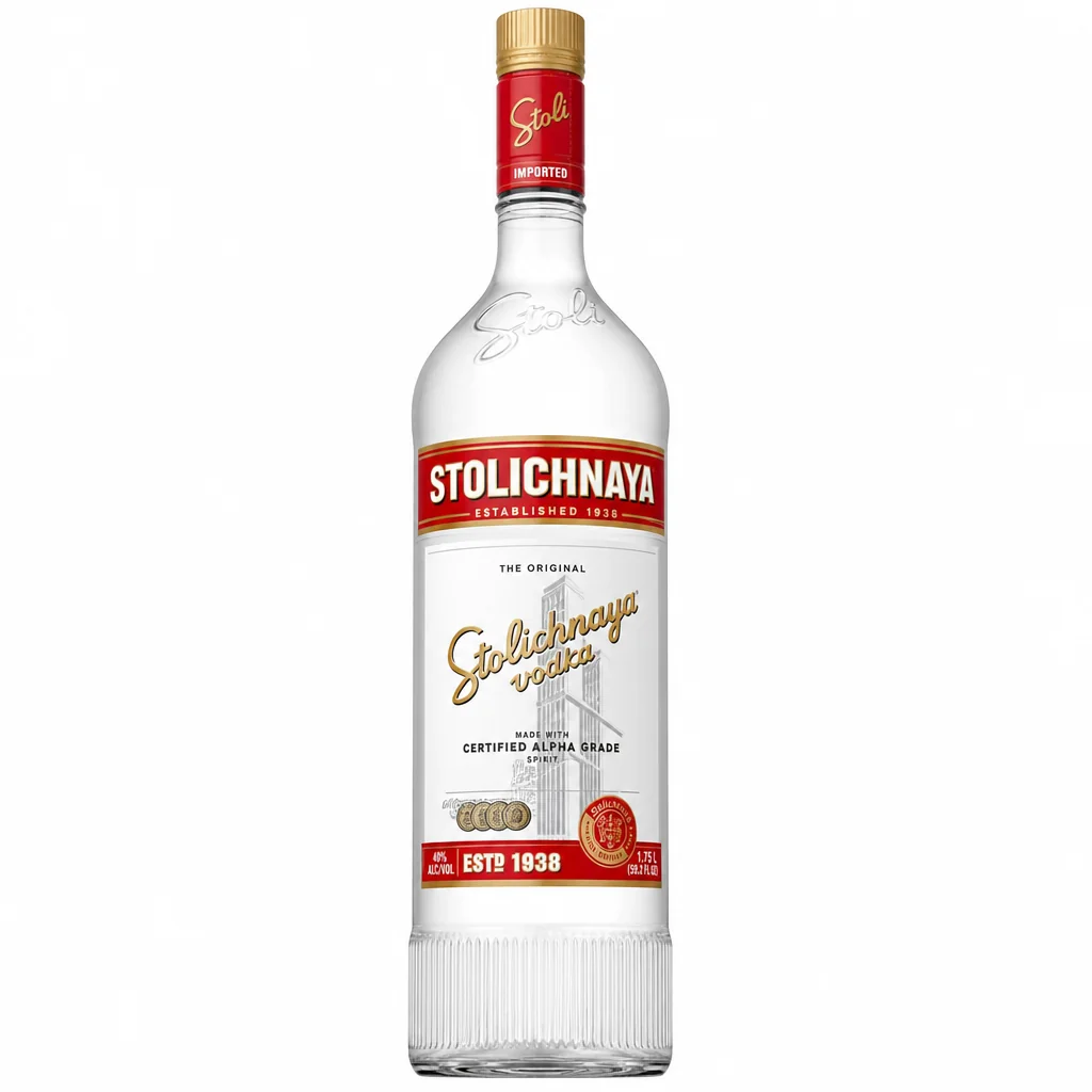 Stolichnaya Vodka 1.75L - Premium Russian Vodka thumbnail 1